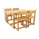 Vintage pine Scandinavian dinner set by Hugo Svensson for Bjarnums Mobelfrabiker