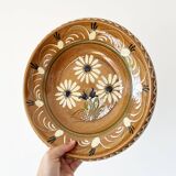 Large terracotta dish Alsace 1960