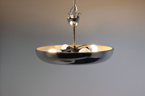 Suspension style bauhaus en chrome par Josef Hurka pour Napako 1930