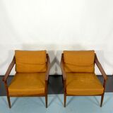 Mid-century modern pair of Walter Knoll armchairs model 550 from 50s