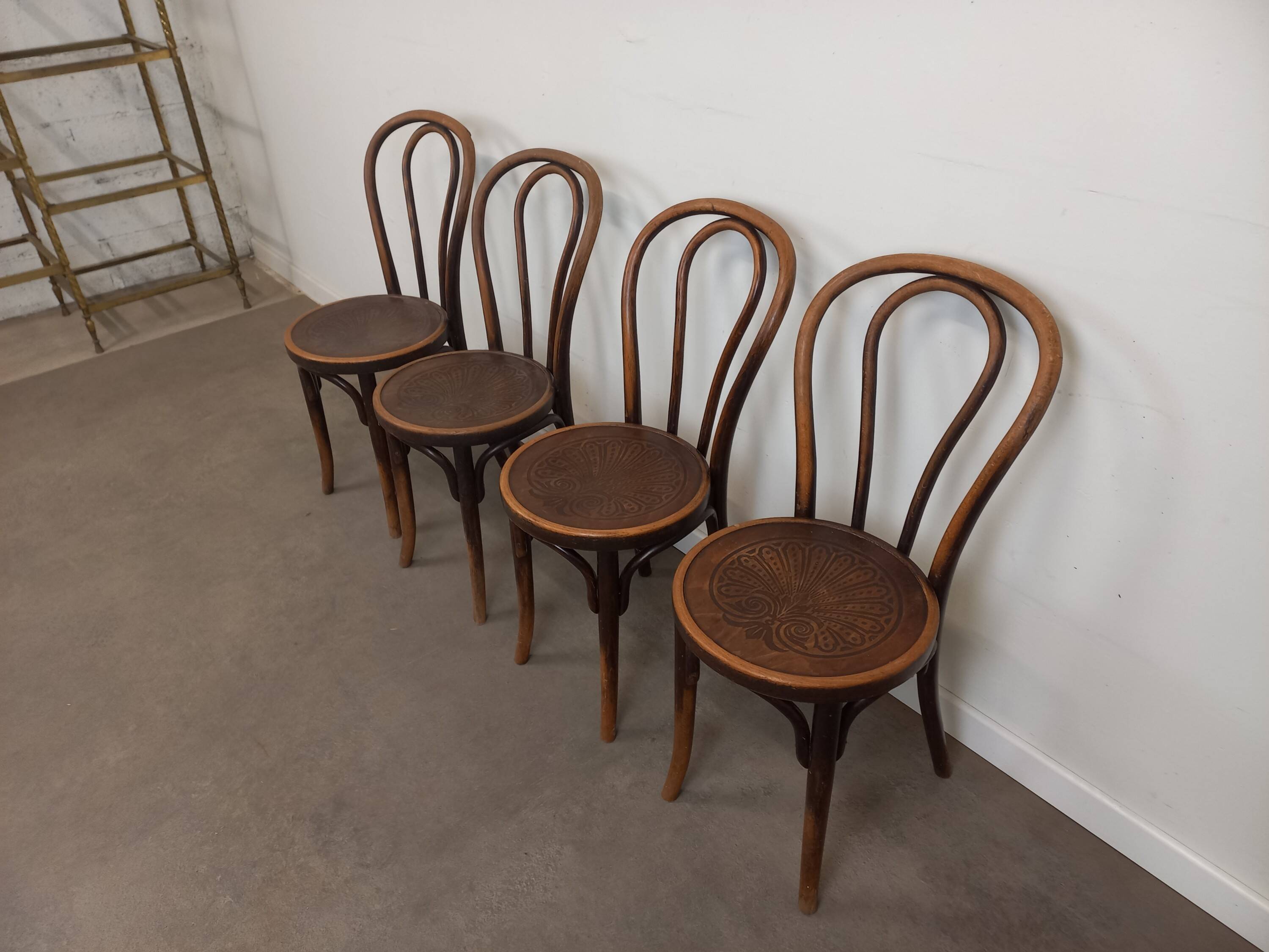 J.Kohn Bentwood Bistro Chairs, Set of 4