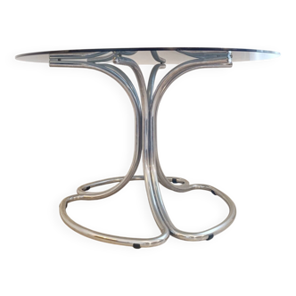 Superb tubular table with space age Italian design.
