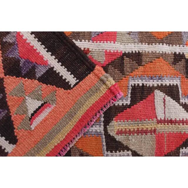 1970s Vintage Turkish Hand-Knotted Wool Cotton Red Runner Rug 83x314