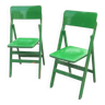 Paire de chaises pliantes vintage des années 50