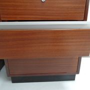 Mid century set of 2 mahogany filing cabinets