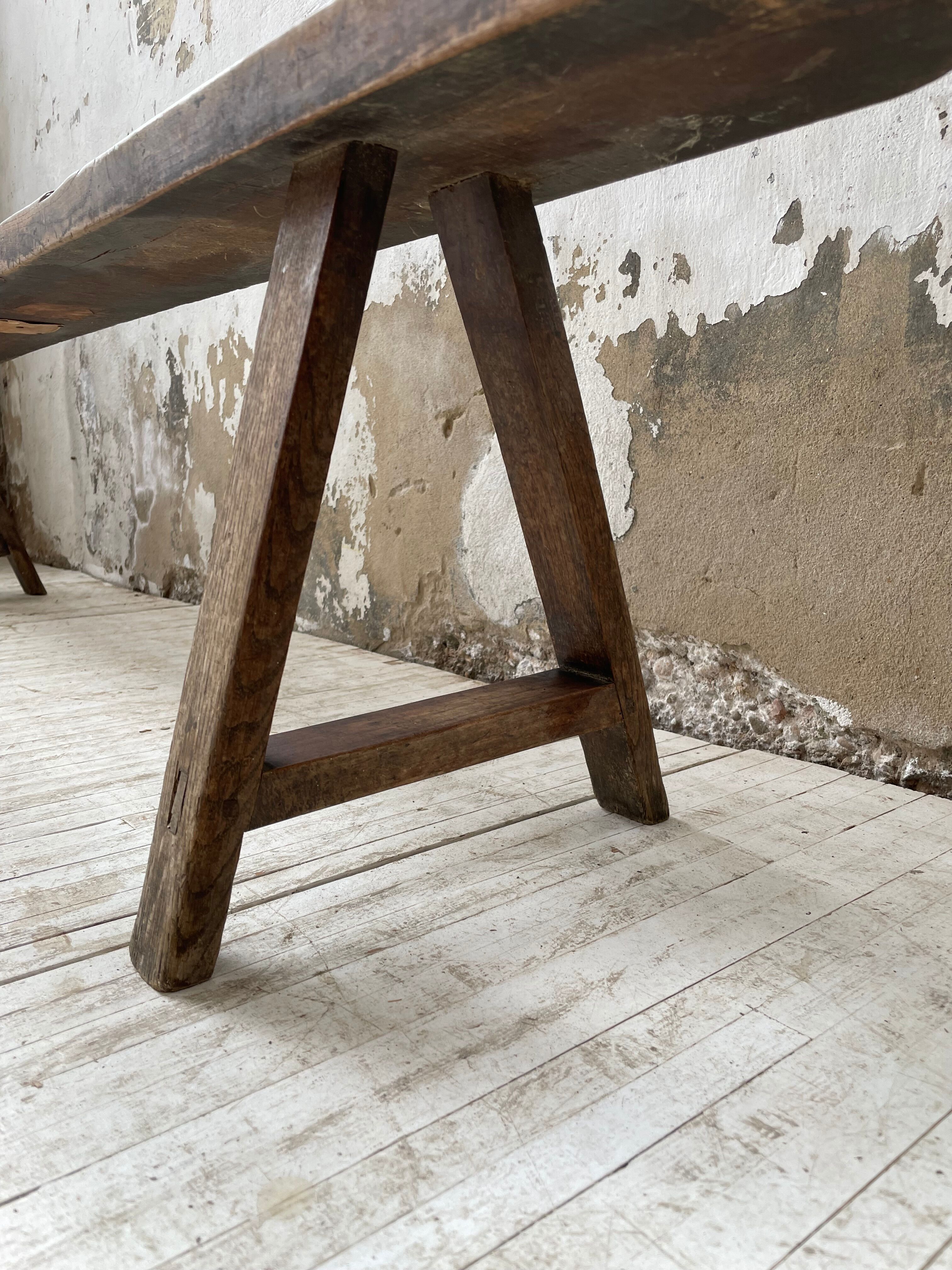 Oak farm bench 195 cm