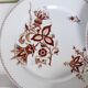 Lot de 6 assiettes plates vintage de Sarreguemines modèle Danois 210412