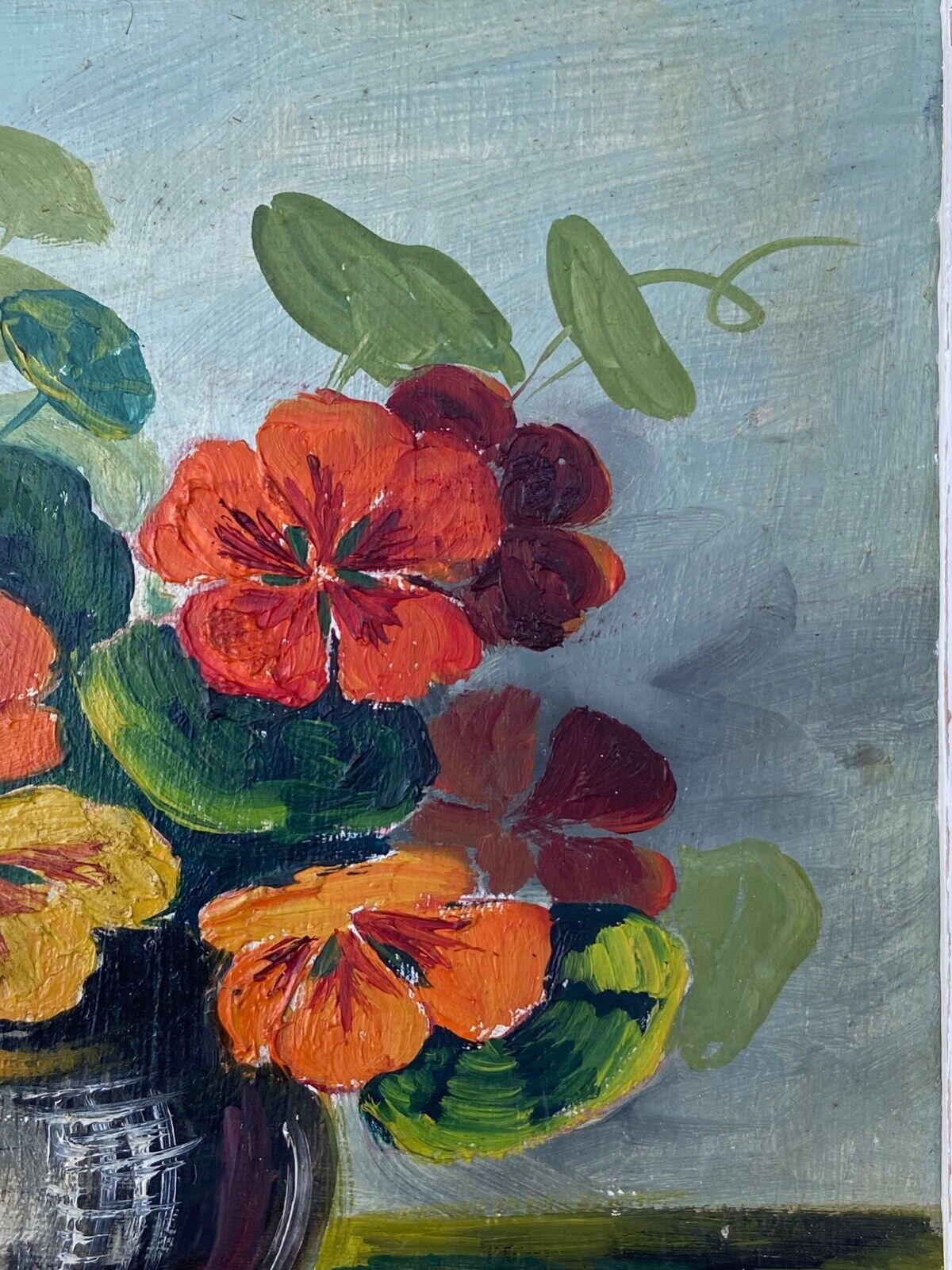 Oil on panel by S.Picquet bouquet of flowers still life XXe