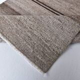 2x9 Brown Beige Striped Kilim Runner Rug 71x279Cm SK 241367