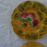 Dessert set salad bowl and 6 plates 541023 fruits barbotine sarreguemines
