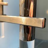 Italian chrome and acrylic chandelier from the space age mid-century by Gaetano Sciolari, 1960s.