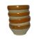 Set of 4 small glazed stoneware bowls