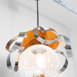 Murano glass globe pendant light, Maazzega edition, Italian design