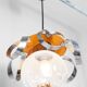 Murano glass globe pendant light, Maazzega edition, Italian design