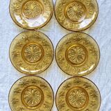 6 vintage dessert plates Vereco