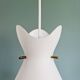 Scandinavian suspension in frosted white glass, 1960s