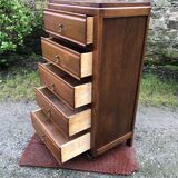 Vintage oak chest of drawers with 5 drawers
