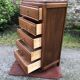 Chiffonnier, commode vintage en chêne à 5 tiroirs