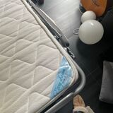 3 seater convertible leather sofa
