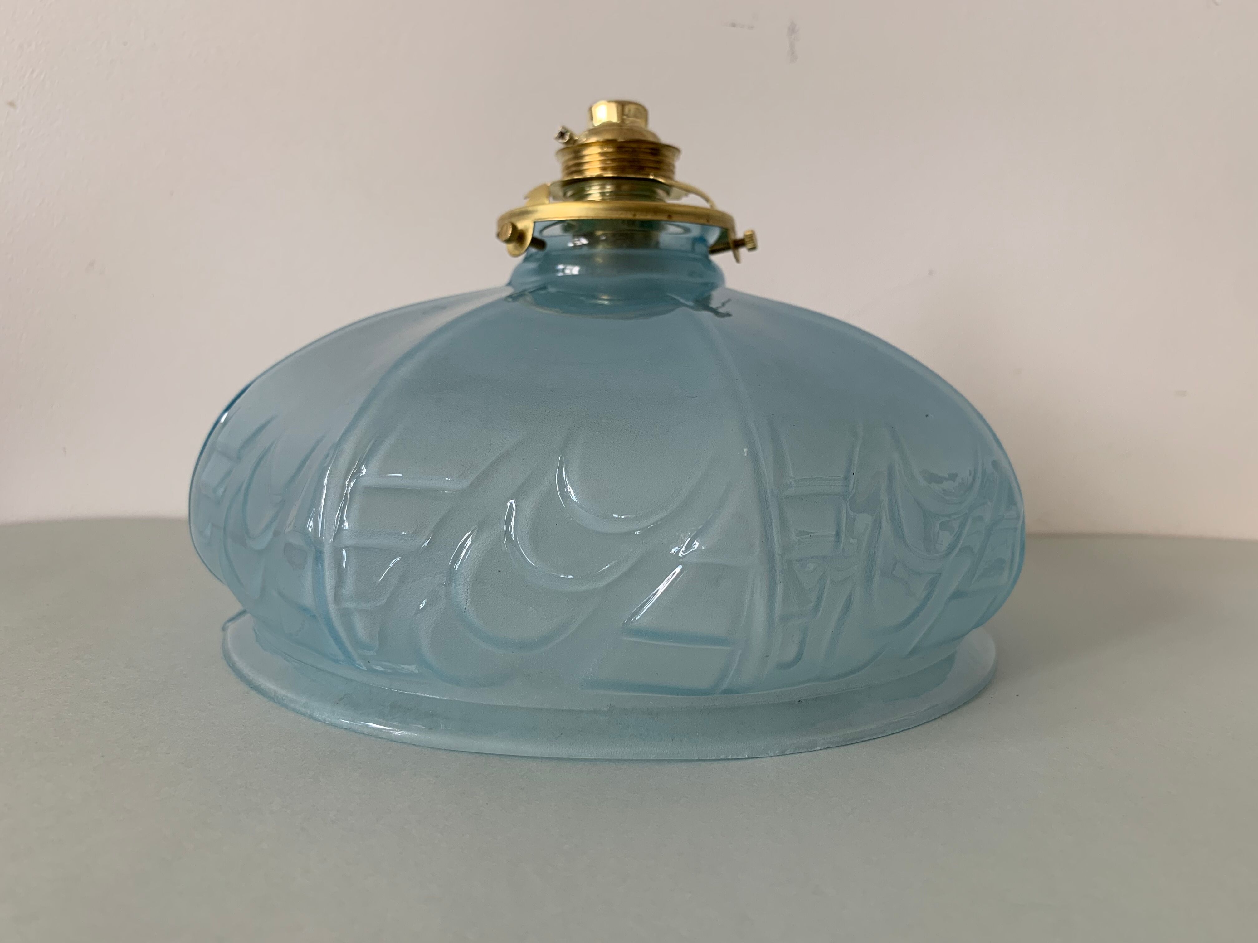 Blue lampshade Art Deco