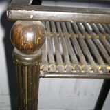 Metal and glass top side table