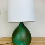 Ceramic lamp fig color green signed Culis
