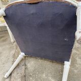 Pair of chairs shepherdesses Louis XVI patinated wood