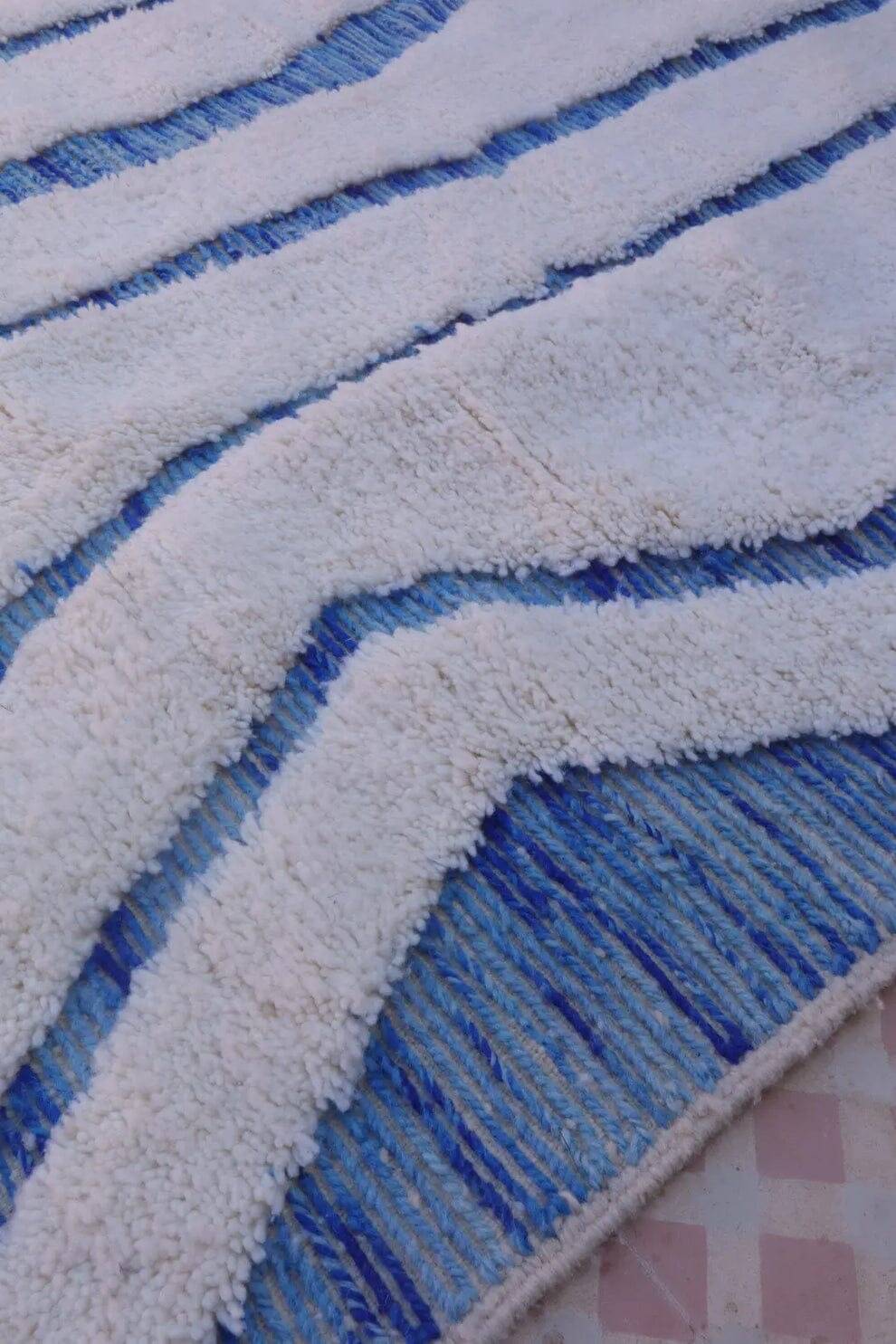Handmade natural wool rug