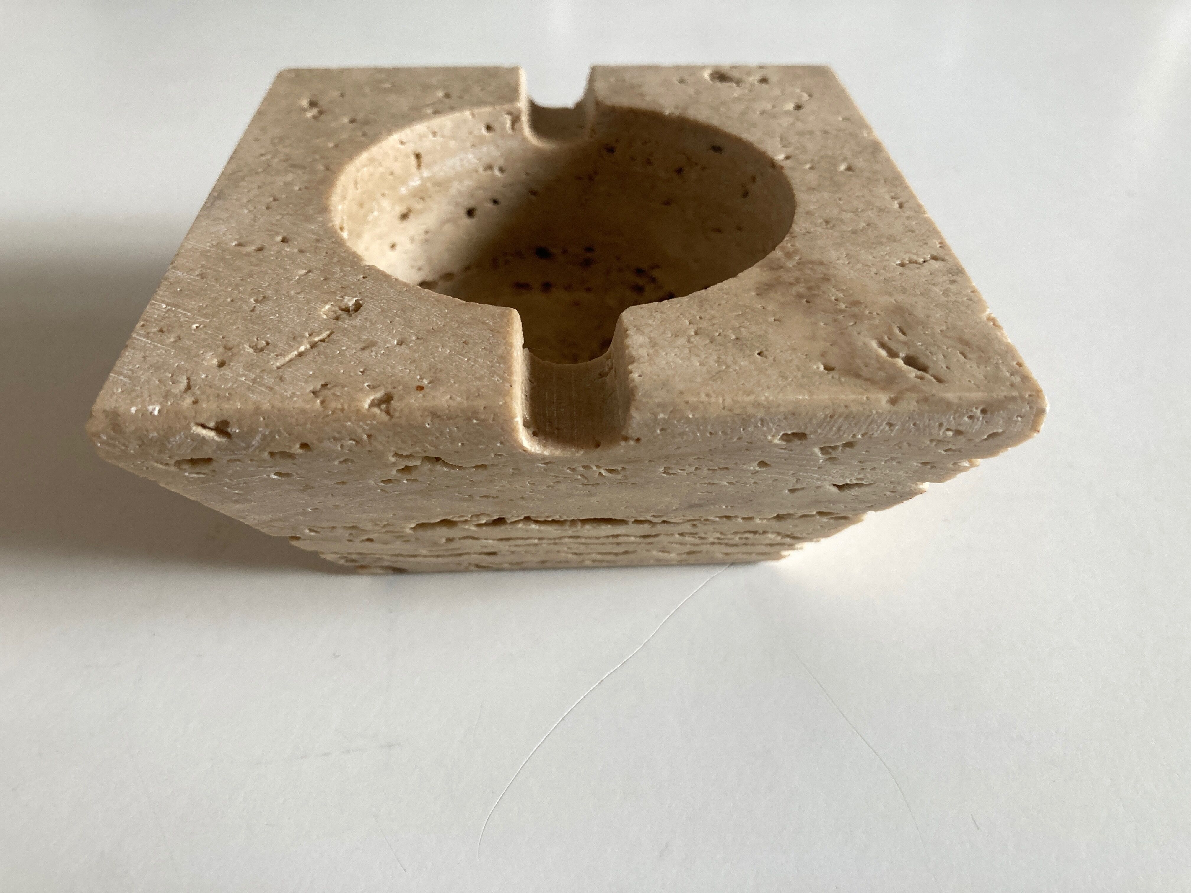 Travertine ashtray 1970 Italian work