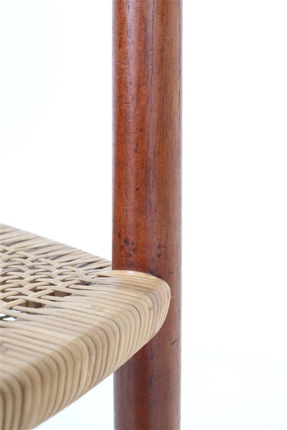 Set of 2 “316” teak/rattan chairs by Peter Hvidt & Orla Mølgaard Nielsen for Søborg Møbler / 1960s