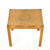 Leather stool "Model 1040", Glasmäster Markaryd, Sweden, 1960