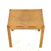 Tabouret en cuir "Model 1040", Glasmäster Markaryd, Suède, 1960