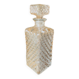 Diamond point crystal whiskey decanter