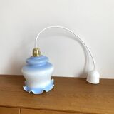 Opaque glass tulip pendant light