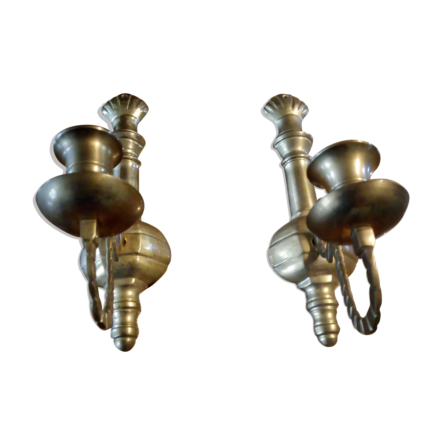 Two candlestick sconces