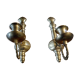 Two candlestick sconces
