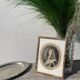 Classic antique man portrait in gilded frame