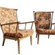 Paire fauteuils éventail esprit scandinave Baumann
