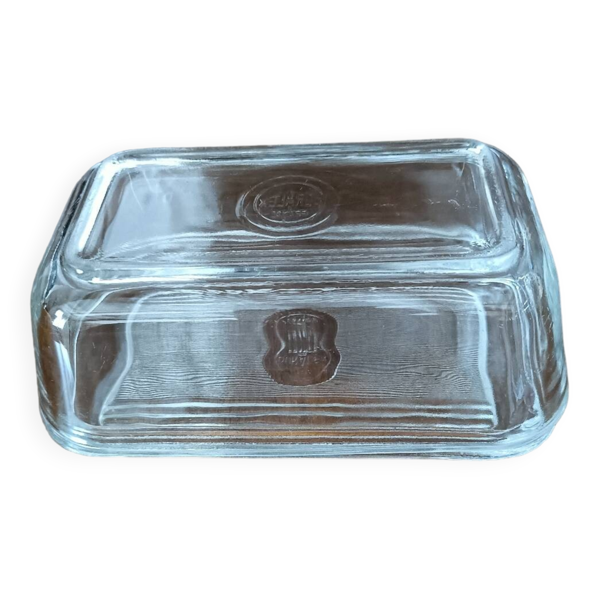 Vintage Duralex butter dish