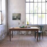 Turned legs farm table