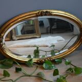 Miroir ovale  XIXe siècle 75x45cm