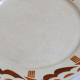 Set of 7 flat plates badonviller, nanteuil, vintage french, authentic, rare, countryside