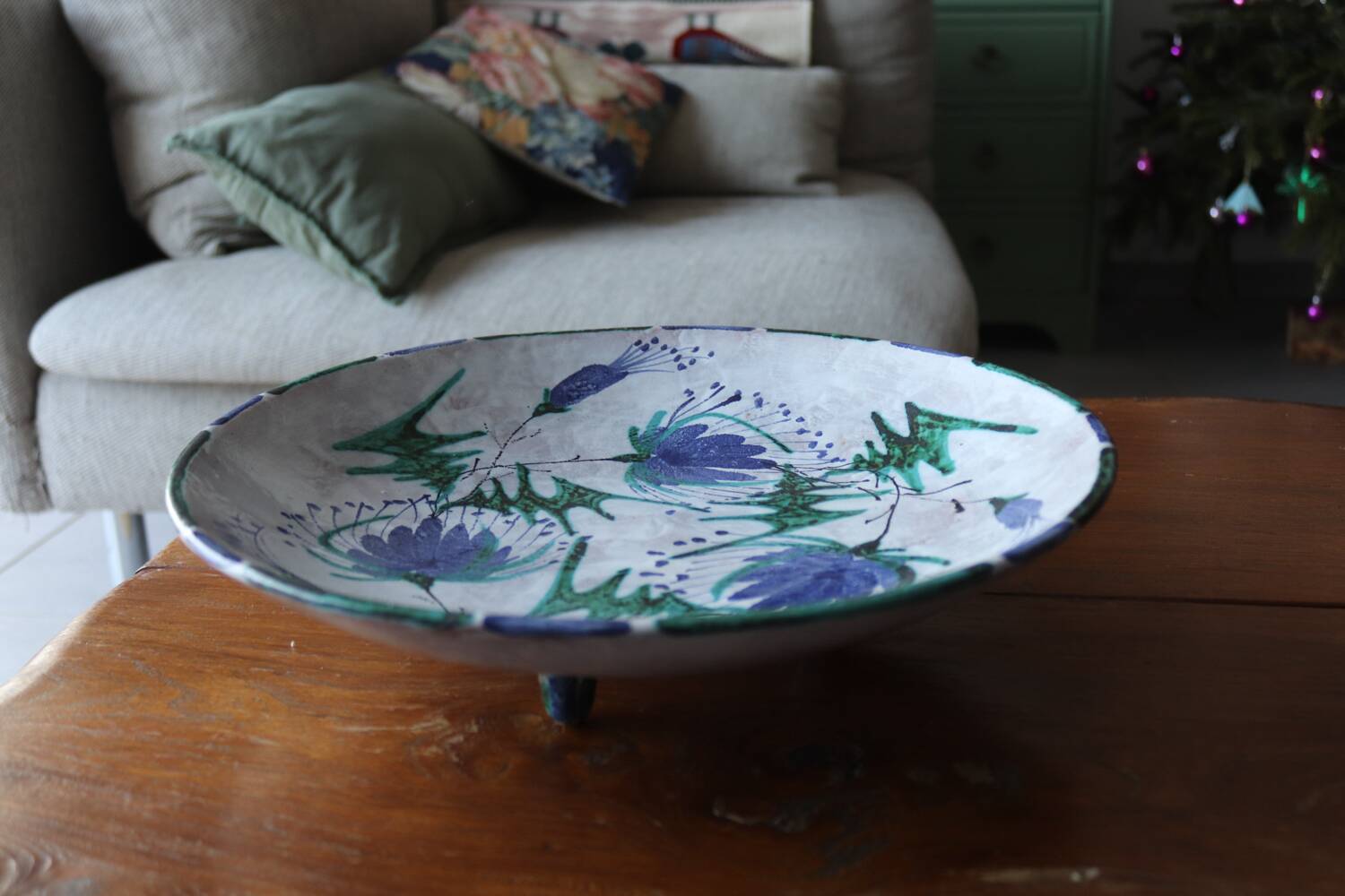 Tripod ceramic plate the Brescon