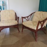 Bamboo and bentwood armchair from the 60s