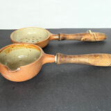 Ladle and sandstone strainer