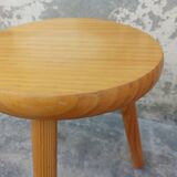 Pair of vintage pine tripod stools