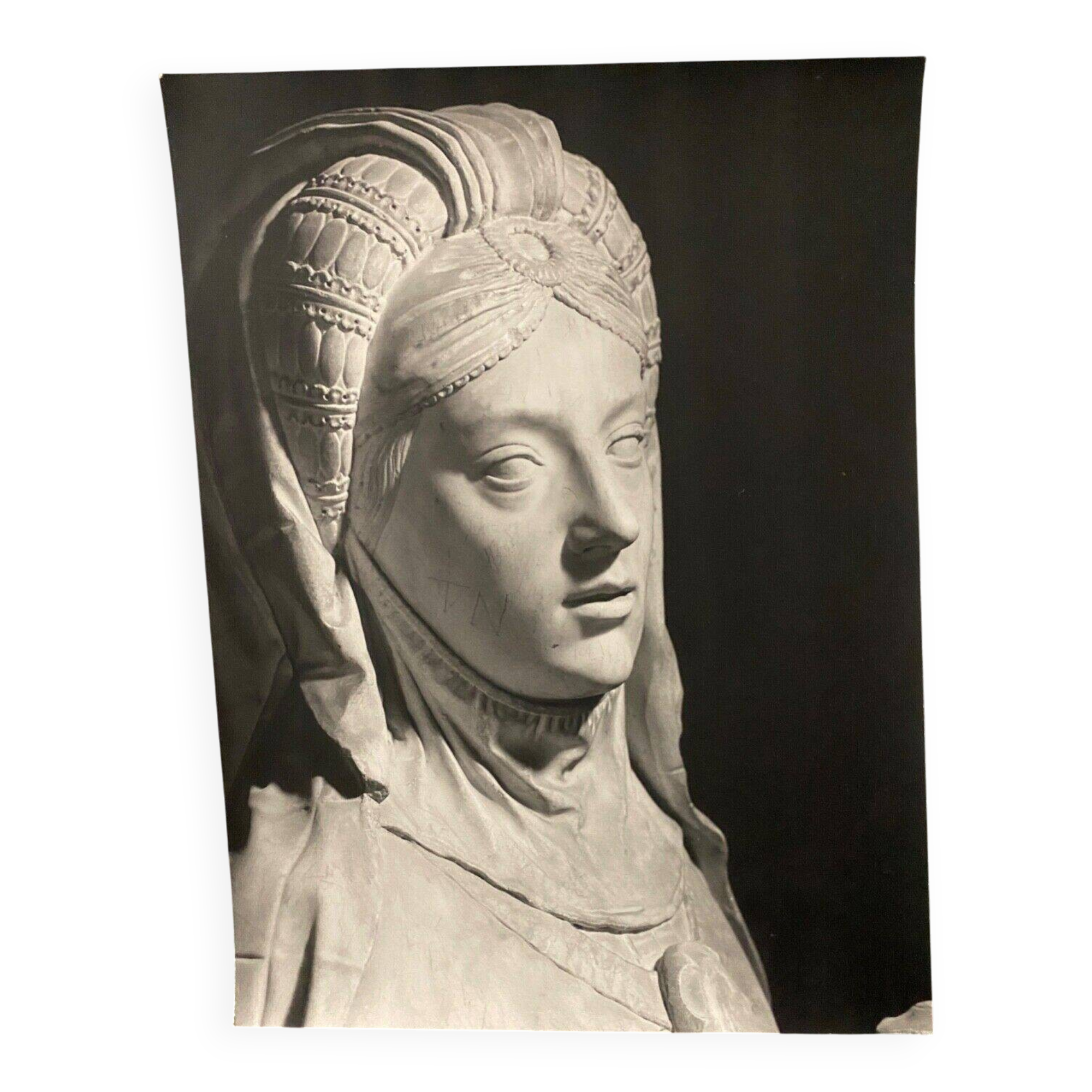 Silver photo Bernard Darot Marguerite de Foix 20th century