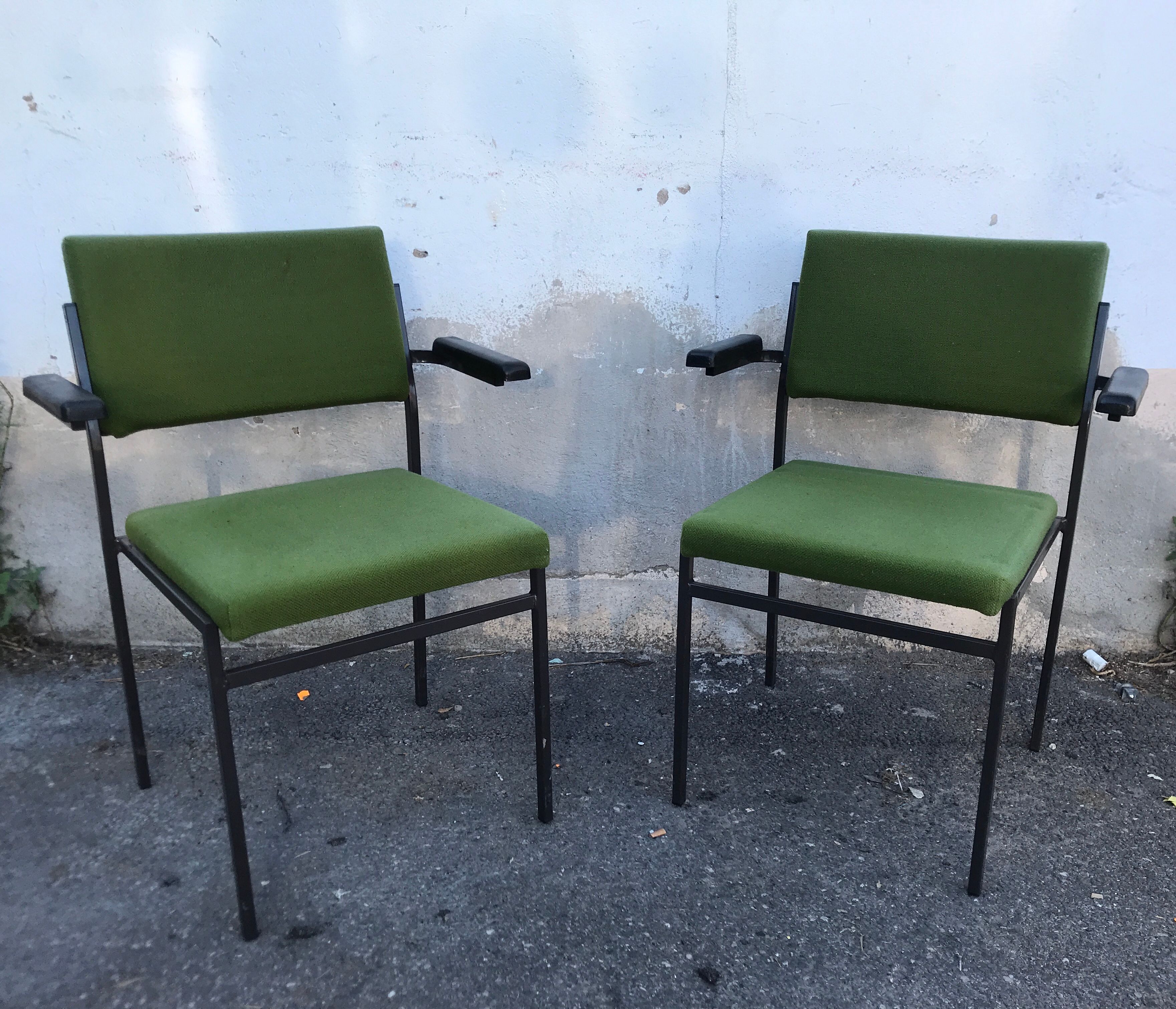 27 armchairs - modern - vintage - metal feet - 1960