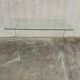 Bureau plateau verre et pied plexiglass vintage