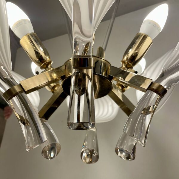 Lustre vénitien par Franco Luce pour Seguso, années 1960